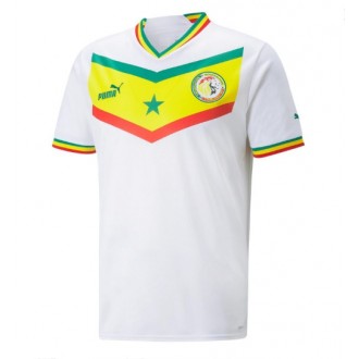 Herren Fußballbekleidung Senegal Heimtrikot WM 2022 Kurzarm